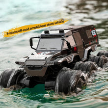 Load image into Gallery viewer, Amphibious Remote Control Car, 8WD RC Cars, 2.4GHz Remote Control Boat, Waterproof Off Road RC Monster Truck (Yellow)
