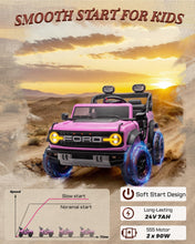 Load image into Gallery viewer, First Ride On 24V Ride on Toys for Big Kids, Licensed Ford Bronco Raptor 2 Seater Ride on Cars with Remote Control (24V, Pink)
