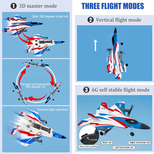 RC Plane 4 Channel Remote Control Airplane, F-22 RC Airplane for Beginners Adult with Stunt Flying