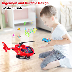 Airplane Toy Infrared Remote Control Plane Toys Helicopter with Lights and Music Aeroplane Toys