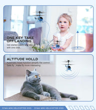 Load image into Gallery viewer, Remote Control Helicopter, Mini RC Helicopter for Kids with Altitude Hold, One-Key Take Off/Land, Toy
