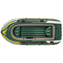 Load image into Gallery viewer, INTEX Seahawk 4-Person Inflatable Fishing Boat Set with Oars and Pump
