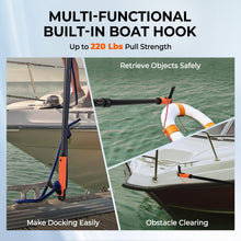 Load image into Gallery viewer, KastKing Brutus Fishing Landing Net with Boat Hook, Silicone Mesh
