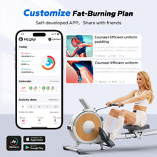 Load image into Gallery viewer, MERACH Rowing Machine with App (Manual-Adjust, Silent Version)

