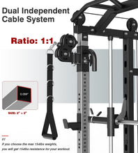 Load image into Gallery viewer, DONOW Smith Machine with Weight Stacks, Multi Function Home Gym System -A DN-DS938T Pro (Aluminum)

