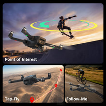 Load image into Gallery viewer, GPS Drone with EIS 4K Camera, 4.5" FPV Screen, 5GHz Transmission Foldable Drone with Brushless Motor, Auto Return Follow Me, Gesture Control, Al Track&amp;Orbit Mode for Adults/Kids/Beginners, Under 249g
