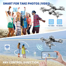 Load image into Gallery viewer, Drones with camera for adults 4k, Drones for kids 8-12, Brushless Motor, FPV Foldable Drone, Carrying Case, 40 mins Battery Life
