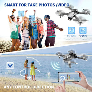 Drones with camera for adults 4k, Drones for kids 8-12, Brushless Motor, FPV Foldable Drone, Carrying Case, 40 mins Battery Life