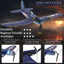 Load image into Gallery viewer, RC Plane 4 Channel Remote Control Airplane with 3 Modes - Ready to Fly Upgrade F4U Corsair RC Airplane for Beginners Adult
