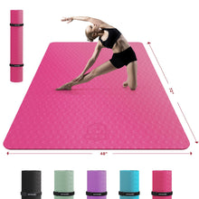 Load image into Gallery viewer, HAPBEAR Extra Large Yoga Mat - 72"x48"/78"x54"x6mm (1/4 inch), Non-Slip, Durable, Eco-Friendly, Thick Wide Exercise Mat for Home Workouts, Yoga, Pilates, Stretching, Meditation (Barefoot Exercise)
