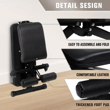Load image into Gallery viewer, RitFit Adjustable/Foldable Utility Weight Bench for Home Gym, Weightlifting and Strength Training - Bonus Workout Poster with 35 Total Body Exercises
