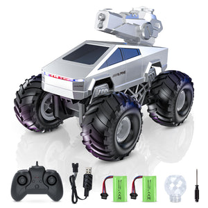 1:16 Remote Control Car, 2.4GHz Shoot Water RC Cars, 4WD Amphibious RC Truck, All Terrain Off-Road Remote Control Monster Truck