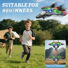 Load image into Gallery viewer, Fighter Jet with Light, 360° Flip Fighter Jet Toys, Stunt Roll, Airplane Toy Gifts for Kids Boys
