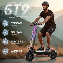 Load image into Gallery viewer, Electric Scooter, 7000W Dual Motor, 55 MPH Max Speed and 60V 38Ah Battery, Large Display, 12&quot; High-Speed Tires Commuting Electric Scooter
