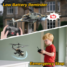 Load image into Gallery viewer, RC Helicopter for Adults &amp; Kids, 2.4GHz Military Remote Control Helicopter, 2 Batteries, 26 Mins Flight, LED Lights, Altitude Hold
