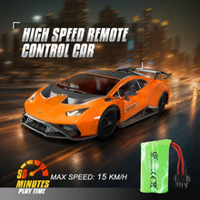 Load image into Gallery viewer, RC Lamborghini Remote Control Car for Boys 4-7, 1:18 Scale Official Licensed Lamborghini Toy Car, 2.4Ghz RC Drift Car Toys (Orange)
