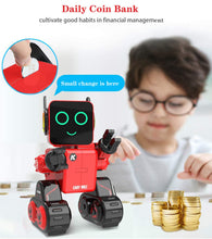 Load image into Gallery viewer, Remote Control Robot Toy for Kids, Programmable RC Robot, Speaks, Dance Moves, Plays Music. Built-in Coin Bank

