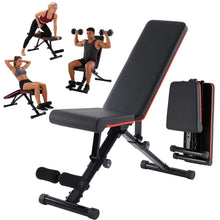 Load image into Gallery viewer, NEWBULIG Adjustable Weight Bench for Home Gym, Foldable Incline Decline Flat Workout Bench for Full Body Exercise, Bench Press and Sit Up Training Equipment, 795 lbs Capacity
