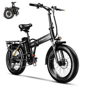 1000W Folding Electric Bike, 48V 20.8AH Large Removable Battery E-Bike, 30+MPH, 80 Miles Max Range, 20" Fat Tire Electric Bike