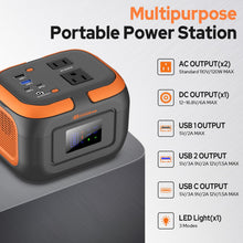 Load image into Gallery viewer, Portable Power Station 120W, 110V Power Bank with DC AC Outlet

