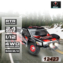 Load image into Gallery viewer, 1:12 Scale Remote Control Car,4WD Top Speed 50 Km/h Electric Toy Off Road 2.4GHz RC Monster Vehicle Truck Crawler
