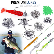 Load image into Gallery viewer, PLUSINNO 302Pcs Fishing Lures, Fishing Tackle Box with Tackle Included, Crankbaits, Spinnerbaits, Hooks, Weights &amp; Accessories - Freshwater Bass Fishing Gear Lure Bait Equipment Kit Gift for Men
