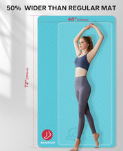 Load image into Gallery viewer, HAPBEAR Extra Large Yoga Mat - 72"x48"/78"x54"x6mm (1/4 inch), Non-Slip, Durable, Eco-Friendly, Thick Wide Exercise Mat for Home Workouts, Yoga, Pilates, Stretching, Meditation (Barefoot Exercise)
