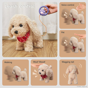 Remote Control Electronic Plush Puppy Dog Toy, Fun Interactive Toys, Walks, Barks, Shake Tail, Dress Up Realistic