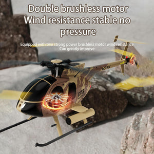 Remote Control Helicopter, 1:28 Scale MD500 Defender, 2.4G 6CH RTF RC Helicopter with Brushless Motor Single Blade
