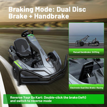 Load image into Gallery viewer, Electric Go Kart, PRO Go Karts for Adults Build in 1500W*2 AC Brushless Motor with 54V8A Removable Lithium Battery and Handbrake
