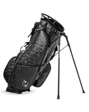 Load image into Gallery viewer, Pins &amp; Aces Player Preferred Golf Bag Black Camo - Premium Design, Lightweight Golf Bag with Stand - Velvet-Lined 14-Way Club Divider System

