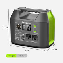Load image into Gallery viewer, EnginStar Solar Generator, 300W Portable Power Station, 296Wh Lithium Battery Backup w/Two 110V Pure Sine Wave AC Outlet for Camping Road Trip RV, 80000mAh Sufficient Power Supply for Blackout
