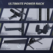 Load image into Gallery viewer, MAJOR FITNESS Drone3 Power Rack, 2500lbs Multi-Function Home Gym Squat Rack with Dual Pulley System, Pull-Up Bar &amp; J-Hooks, Heavy-Duty Steel Frame for Maximum Stability &amp; Strength Training
