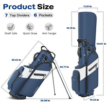 Load image into Gallery viewer, Findway Golf Stand Bag 7 Way, Lightweight Golf Bag for Men Women, Golf Club Carry Bag with Multiple Pockets, Detachable Dual Straps
