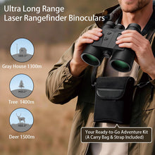 Load image into Gallery viewer, Gravoptics 10x42 Laser Rangefinder Binoculars for Hunting, 2624 Yard(Black)
