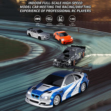 Load image into Gallery viewer, RC Electric Mini Racing Drift Car Model 1:43 Scale 2.4G Full Scale Linkage Light Set Max Speed 15km/h Indoor Mini RC Toys
