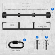 Load image into Gallery viewer, Kipika Heavy Duty Wall Mounted Pull Up Bar (36" Straight Type &amp; Foam-padded Handles)
