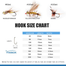 Load image into Gallery viewer, Fly Fishing Flies Trout Assortment 54pcs Dry Nymph Flys Sanjuan Worms Salmon Eggs Wooly Buggers for River Rainbow Trouts
