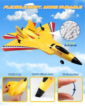 Load image into Gallery viewer, Remote Control Jet with Gyro &amp; LED Lights, 2 Rechargeable Batteries, 2.4GHz RC Glider Toy
