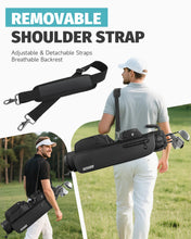 Load image into Gallery viewer, Findway 3 Way Small Golf Bag, Lightweight Pitch and Putt Golf Bag with Stand, Hard Shell Reinforced Base, Par 3 Golf Stand Bag for Extra Storage in a Smaller Size, Golf Gifts for Men and Women
