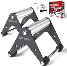 Load image into Gallery viewer, Heavy-Duty Stainless Steel Pushup Stands with Non-Slip Base, 500LB Capacity
