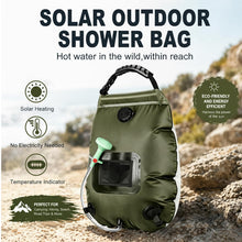 Load image into Gallery viewer, KIPIDA Solar Shower Bag, 5 Gal/20L, Portable Camping Shower with Removable Hose and On-Off Switchable Head, for Beach, Hiking, 2 Pack
