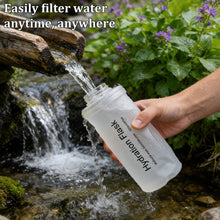 Load image into Gallery viewer, GUYI 1.0L Collapsible Water Filter Bottle, Removes Impurities, BPA Free, Ultralight for Hiking, Camping, Cycling &amp; Travel-White

