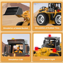Load image into Gallery viewer, RC Bulldozer RC Vehicles Construction, Remote Control Bulldozer Kids Toys, 2.4G Radio Wireless 4WD Rear-Mounted
