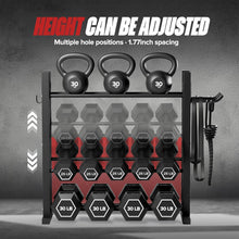Load image into Gallery viewer, 3-Tier Dumbbell Rack Stand Only, Weight Rack for Home Gym Dumbbells
