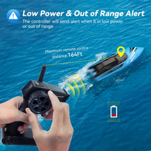 Load image into Gallery viewer, RC Boats for Kids 2Pack, Fast Remote Control Boat for Pools Lakes River, 2.4 GHz Racing Boat Toys for Boys 8-12, 15KMH Fast
