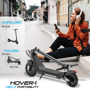 Electric Scooter with 300W Brushless Motor, 15 mph Max Speed, 8.5” Air-Filled Tires, 12 Mile Range - Commuter Scooter for Kids & Teens