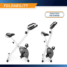 Load image into Gallery viewer, Marcy Foldable Exercise Bike with Adjustable Resistance for Cardio Workout -Upright White

