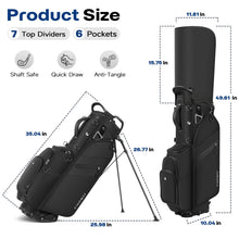 Load image into Gallery viewer, Findway 7 Way Golf Stand Bag, Lightweight Golf Bag for Men Women, Golf Club Carry Bag with Dual Strap, Rain Cover and Multiple Pockets

