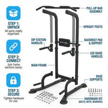 Load image into Gallery viewer, BARWING Pull Up Bar Station- Full Black
